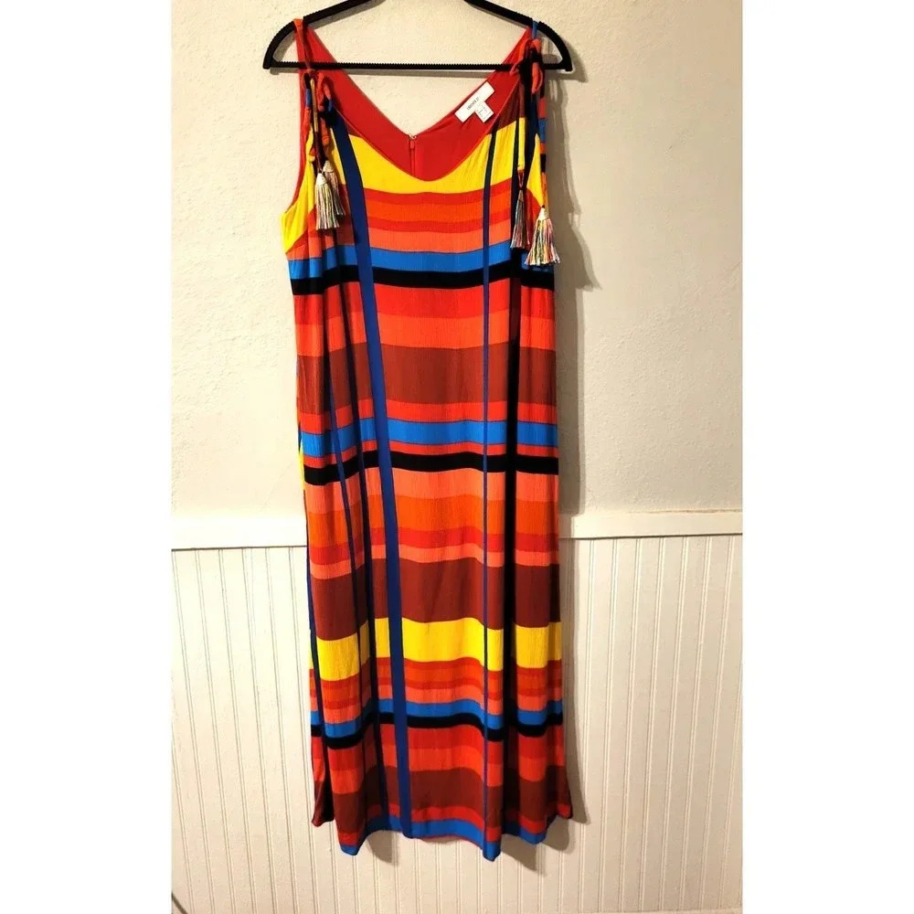 Forever‎ 21 Bright Striped Maxi Dress
